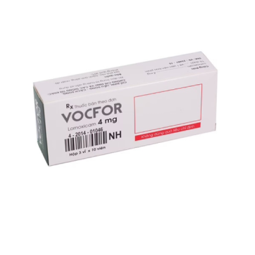 Vocfor Lornoxicam 4mg Medisun (H/30v) (HỘP)